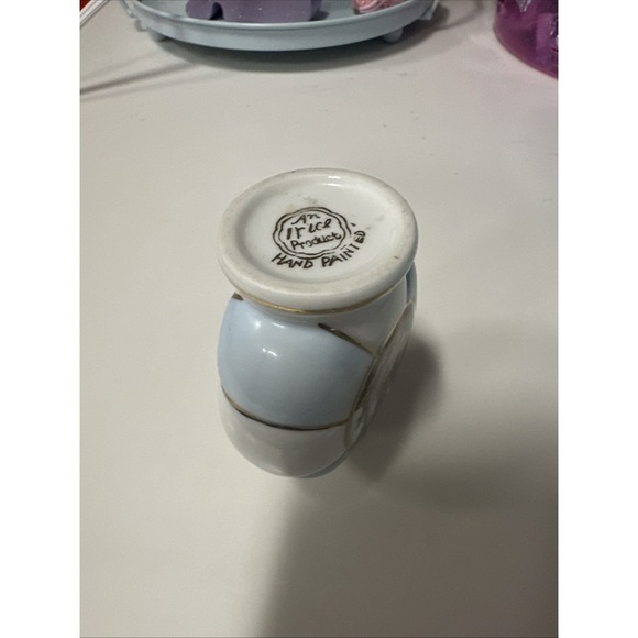 Vtg Irice Porcelain Perfume Bottle Blue And‎ White 3" - Picture 3 of 4